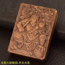 ZORRO ZORRO lighter pure copper square aggravated special-shaped armor ornaments retro old monk Saint