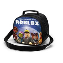 Roblox children's school lunch bag outdoor picnic lunch bag diagonal portable ice bag insulated lunch box backpack
