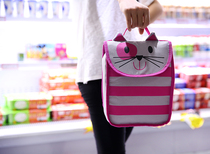 Cute cute cat three-dimensional lunch bag cold and hot super practical picnic bag ~ (special price)