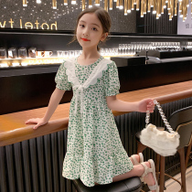 Girls summer dress 2021 new foreign style childrens net red princess dress little girl summer thin skirt