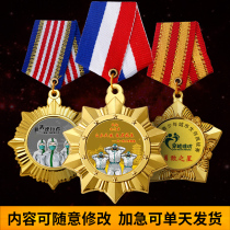 Outstanding Volunteer Medal Badge Badge Customized Chest Badge to make custom anti-outbreak volunteer commemorative badge production