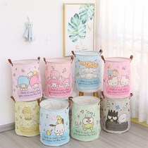 Cute cartoon dirty clothes basket dirty clothes storage basket cloth art basket foldable laundry basket waterproof clothes finishing bucket