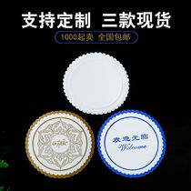 250 hotel hotel disposable water coasters universal blue lace paper support custom logo