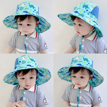 Childrens hat Summer sunscreen hat Anti-UV money Baby sun visor Thin sun hat Boy girl Fisherman hat