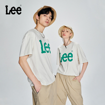 Lee Mall Same 23 Spring and Summer New Comfort Edition Large Logo Men and Women with the same short sleeve T-shirt LUT 0050083RX