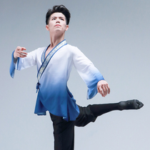 New mens Han and Tang classical dance practice clothes leisurely see Nanshan dance clothes elegant and breathable stage performance clothes