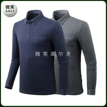 Korea ELL* Special Price 2021 Autumn New Button Sports Golf Suit Men Long Sleeve T-shirt GOLF