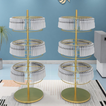 Socks hanger underwear display rack floor rack mobile phone case accessories round metal rack jewelry store commodity adhesive hook