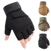 Gloves Men Winter Winter Cycling Motorcycle Exhibit Mountaineering Sports Half Finger Breathable Anti-skid Autumn Winter Training