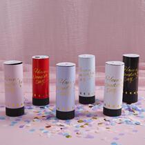 Birthday wedding hand twist small salute spray tube hand pull gun salute spray party props wedding push music