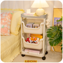 Snack rack floor ins dormitory artifact bedside cosmetics storage rack bedroom good thing Mobile Trolley