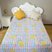 Promotional summer cotton cloth canvas old rough cloth sheets Three-piece set pillowcase mat cloth Printed fabric breathable thickened
