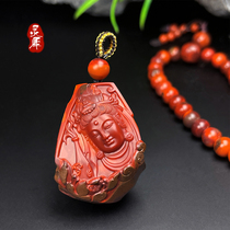 Lingxi Yayu Nanhong carved hand handstring pendant natural raw ore agate multi-Circle Bracelet necklace live broadcast