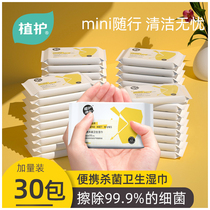Plant protection sterilization sanitary wipes paper towels small bags portable carry-on disinfection students infants and children baby wipe fart