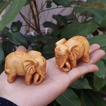 Taiwan Cliff Wooden Sculpture Handle to Carve a Wealthy Elephant Carving Wooden Car Accessories