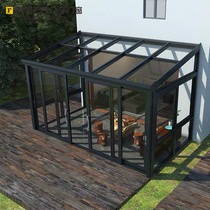 Feiyu doors and windows custom villa garden balcony sun room roof outdoor sun room electric tempered glass canopy
