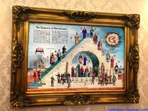 Masonic organization structure system diagram teaching poster bar decoration cafe family living room decoration painting hanging painting
