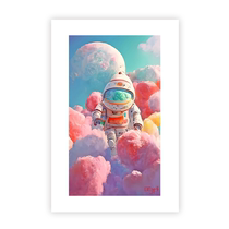 (Release at the bottom price) Original illustrator AI mustard (one of the romantic astronauts) limited edition t