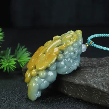 新作❣️天然A貨翡翠　金運⤴️黄貔貅&黄翡翠ブレスレット、レア黄瓢箪チャーム付き 新作❣️天然A貨翡翠 金運⤴️黄貔貅&黄翡翠ブレスレット、レア