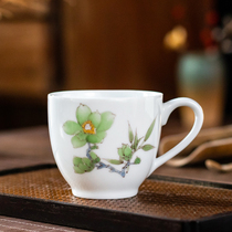 The Preservation Collection Department 70s uses porcelain Hongjiang ball clay mineral pigments pure hand-painted tea cup with tea cup single cup