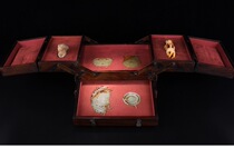 Ancient and modern] Old Hetian Jade old wooden box set of Wenwen Kuangde auction x3002