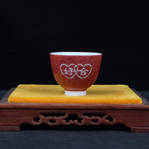 Jingdezhen 1970-1972 Jianguo Porcelain Factory Grab Flower Cup Gift Collection Jiapin A50