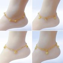 Chow Tai Fook Huanmei 999 gold transfer beads anklet female personality 24K gold jewelry 999 never fade 18K send girlfriend