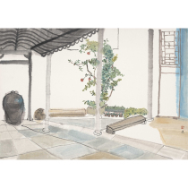 (Double Twelve Leaks) Limited Edition Painting by Yang Jiwen Member of China Oil Painters Association (Xiaoting Youyuan)