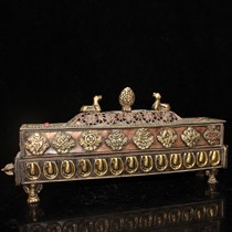 Copper long incense burner-DZ6462