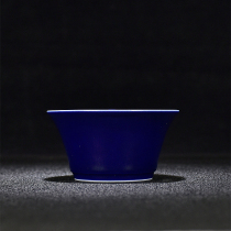 Jingdezhen old factory goods high temperature porcelain color glaze Festival blue horseshoe tea cup