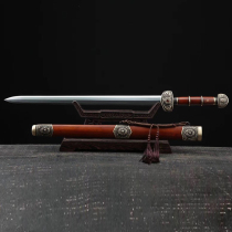 Sky Eyed Sword (Eight noodles made of old clothes) Zhejiang Province arts and crafts master Ji Satoshi unopened with a long sword