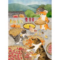 (Reserved Price Auction) New Generation National Trend Artist Peanut Kernel (Liqiu) Healing Cat Painting