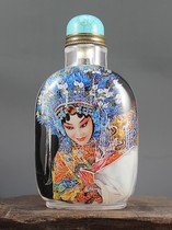 National Arts and Crafts Hundred Flowers Award Wang Sijia Natural Crystal Inner Painting Snuff Bottle National Wind Lingyun