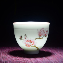 Leakage Jingdezhen fine ceramic Magnolia fragrance hand-painted tea cup 843