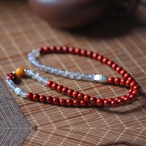 Small leaf red sandalwood light original bracelet-M00397