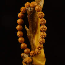 Master Xu Yongpei's handmade small seed bracelet must send "Eighteen Arhats" Olive Walnut Carving Yongcai Collection