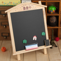 Wooden House bracket type message board magnetic small house shape blackboard can hang dual-purpose creative gift stationery