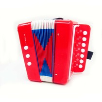 -Children's small accordion early education Children's accordion diatonic scale 2 bass 7 key red