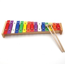 15-tone percussion aluminum plate playing piano Childrens musical instruments Music toys Hand-knocking piano Xylophone ORF teaching aids