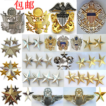 US Admiral Metal Badge Metal Mark with Shoulder Badge Badge Qualification Badge Qualification Chapter Skill Badge Ship Cap Badge
