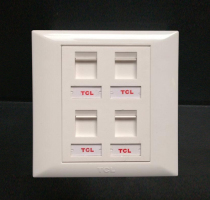 TCL Rogrand switch socket four-port telephone panel 86 type four-digit telephone socket four-hole telephone line plug-in