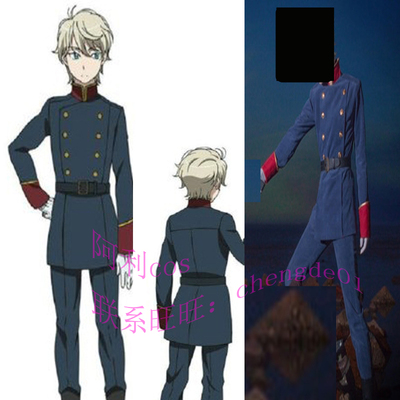 A character from aldnoah zero wearing a black trenchcoat (that