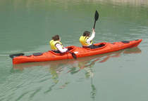 Export double marine boat plastic kayak canoe Rotomolding hard boat rafting with pedal steering rudder kayak