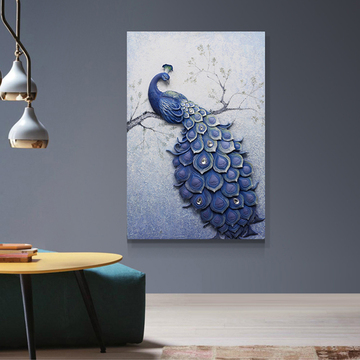 钻石画孔雀客厅满钻新款欧式卧室现代简约5d砖石秀点贴钻石十字绣