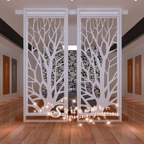 Tree-shaped modern simple density board hollow carved board carved board wooden carved partition screen porch ceiling customized