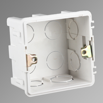 豪田电源开关插座面板 86型连体暗装底盒2.5通用接线盒 家用批发