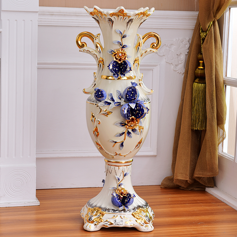 [$558.00] European Ceramic Flower Vase, Living Room Arrangement, Dry