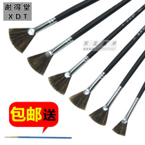 Xie Detang oil brush wild boar mane black hair Fan Pen water chalk wall painting brush painting brush painting pen