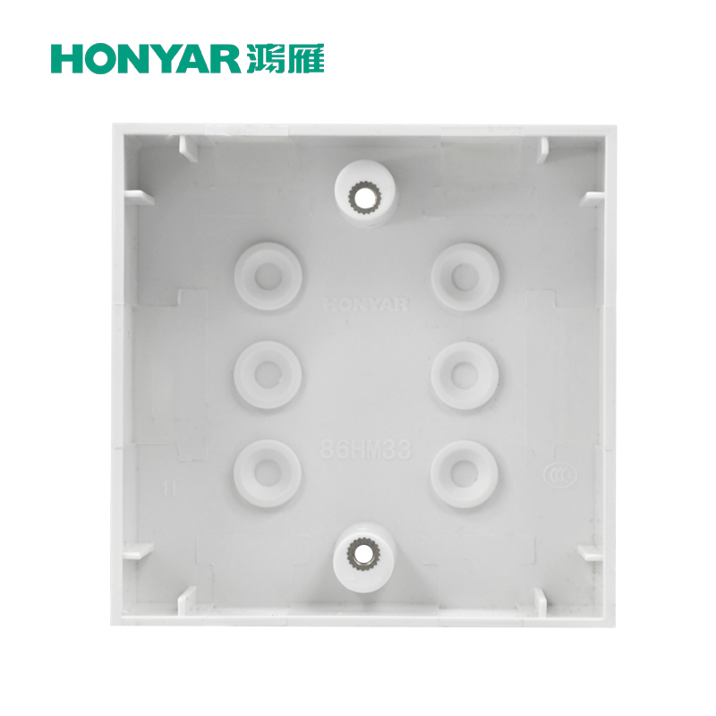 Hongyan 86HM33 Open Box Connection Box Switch Socket Bottom Box Flame Retardant Electrical Box Connecting Slot