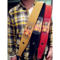 Vorson guitar strap suede bass strap widened and thickened personality five-pointed star F-P211